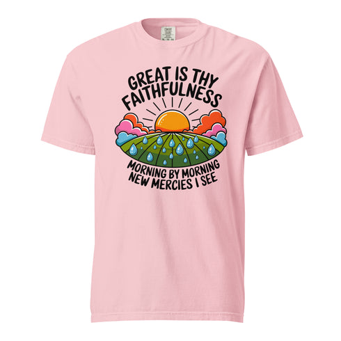 Great is Thy Faithfulness Christian Bible Verse T-Shirt